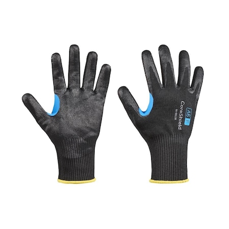 HONEYWELL 582-26-0913B-9L 13 Gauge A6-F Nitrile Coreshield Glove; Black; Large - Size 9 582-26-0913B/9L